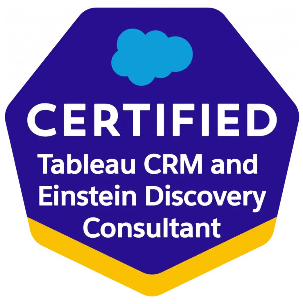 Tableau CRM and Einstein Discovery Consultant