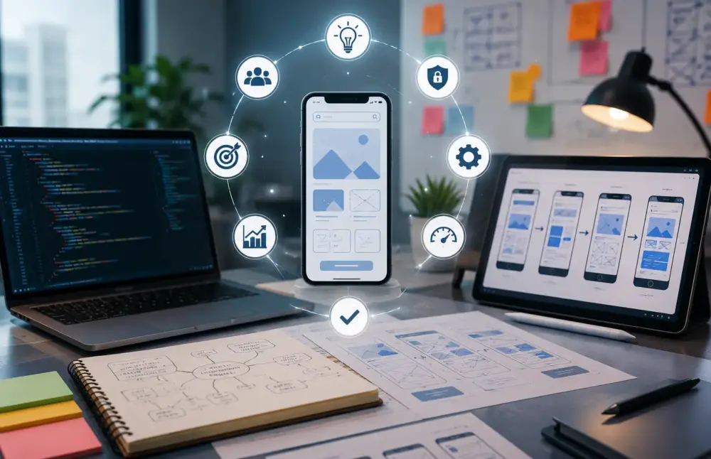 Mobile app development banner
