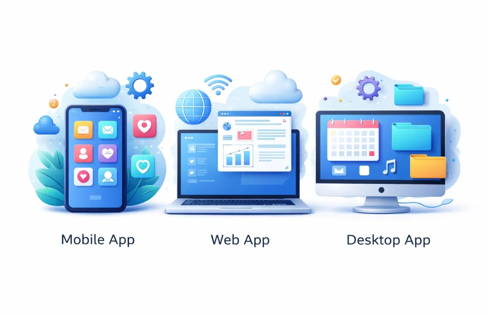 Mobile App Vs Web App Vs Desktop App -Detailing Differences