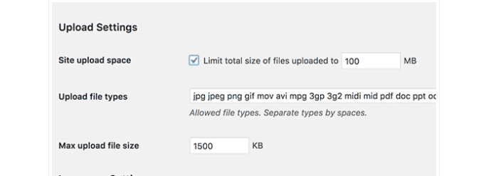 Process to Upload Settings for Multisite Network