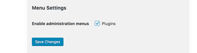Plugin Menu Settings
