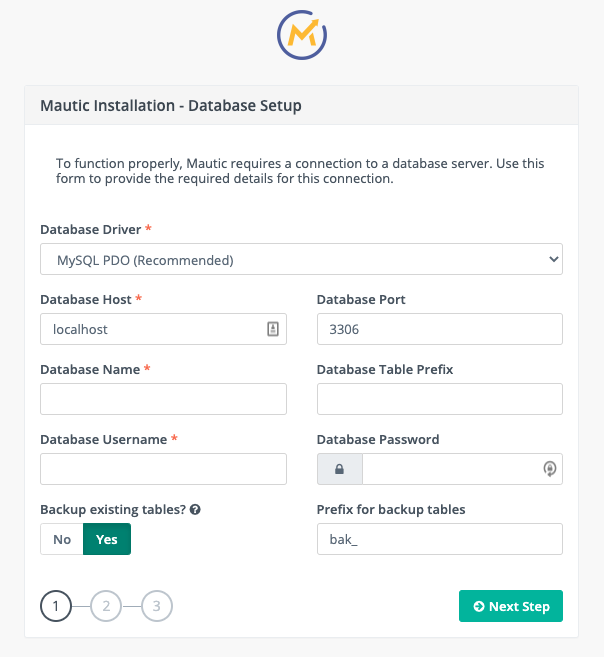 mautic-database-configuration - IDS LOGIC